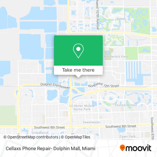 Mapa de Cellaxs Phone Repair- Dolphin Mall