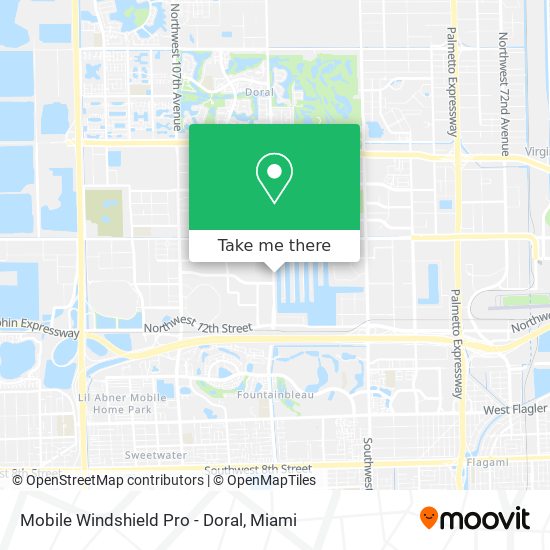 Mapa de Mobile Windshield Pro - Doral