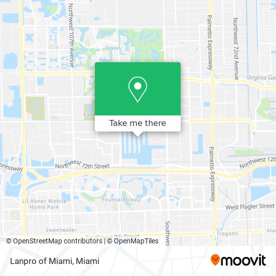 Lanpro of Miami map