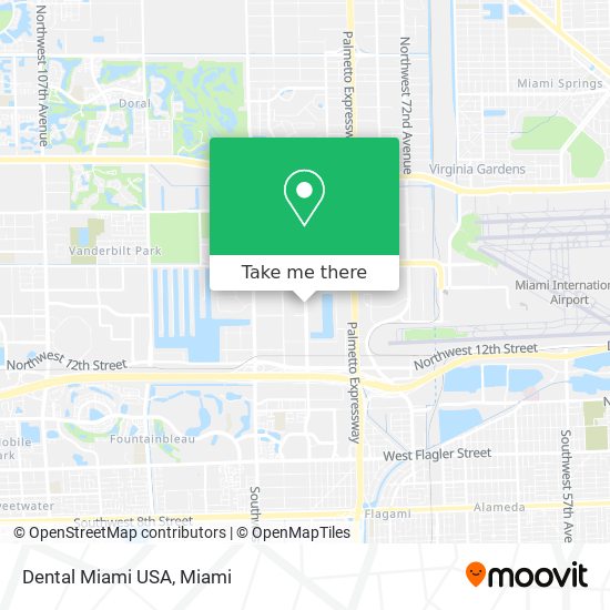 Mapa de Dental Miami USA