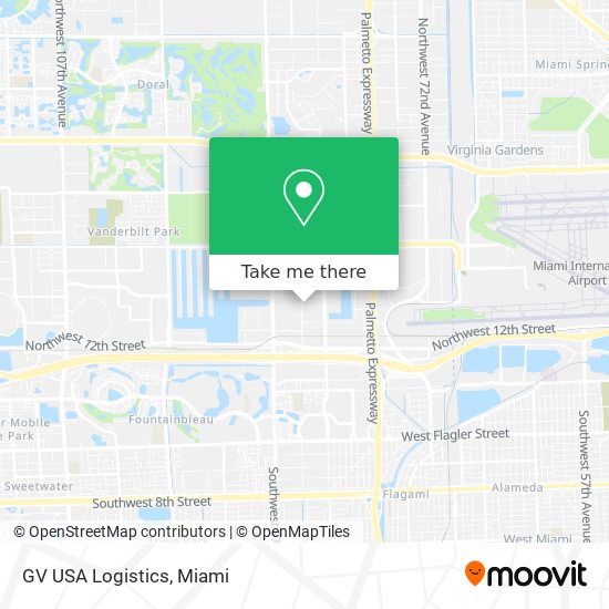 Mapa de GV USA Logistics