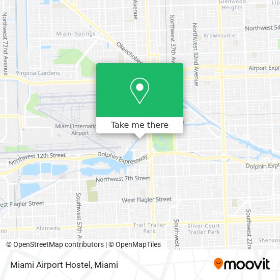 Miami Airport Hostel map