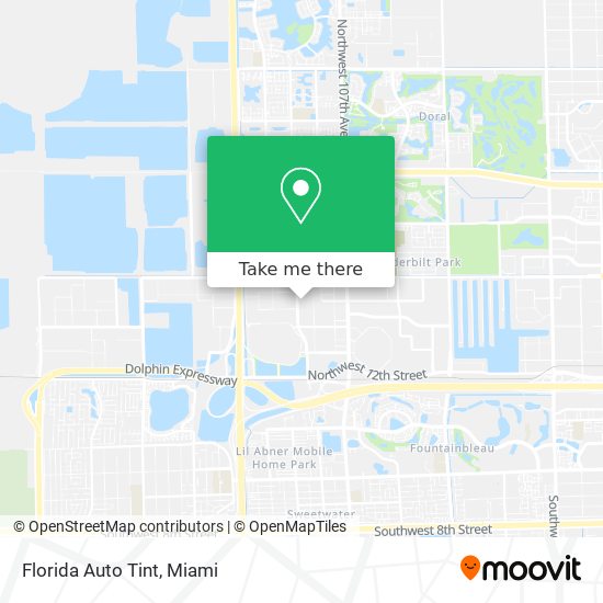 Mapa de Florida Auto Tint