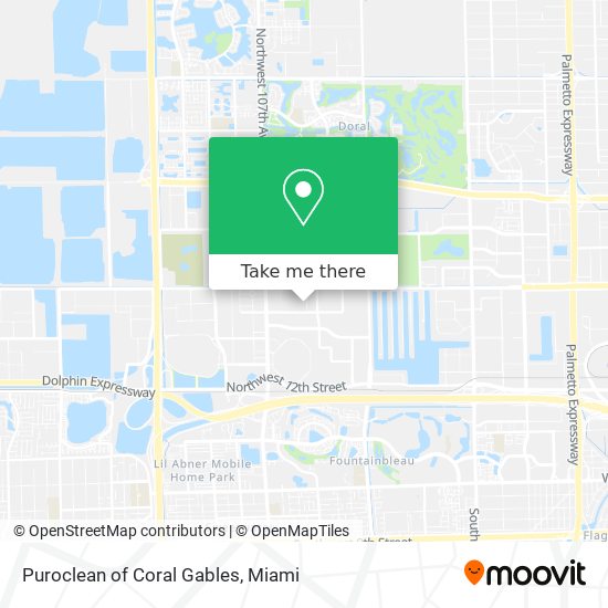 Puroclean of Coral Gables map
