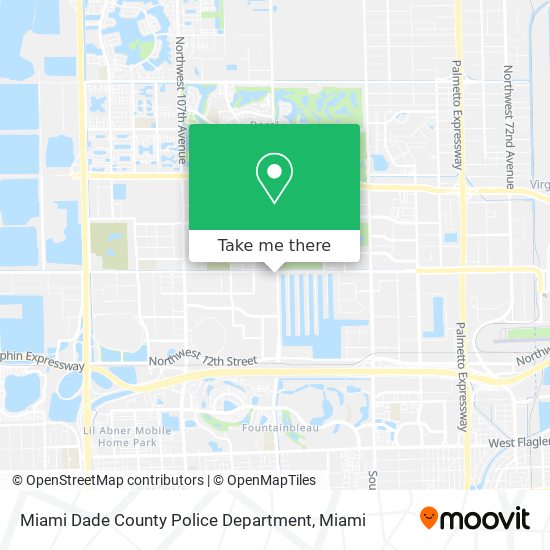 Mapa de Miami Dade County Police Department