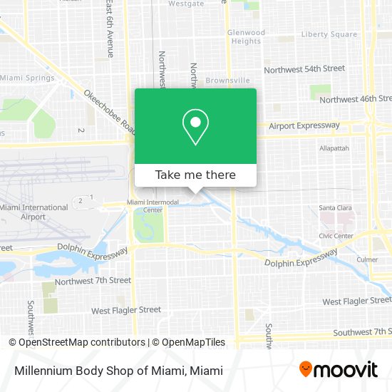 Millennium Body Shop of Miami map