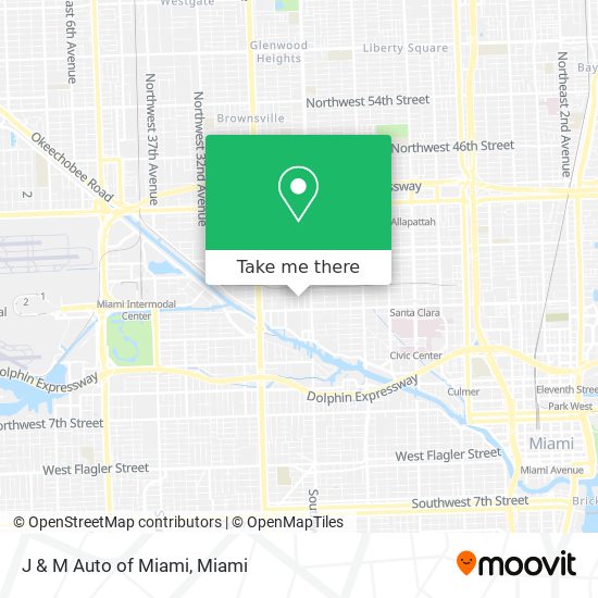 J & M Auto of Miami map