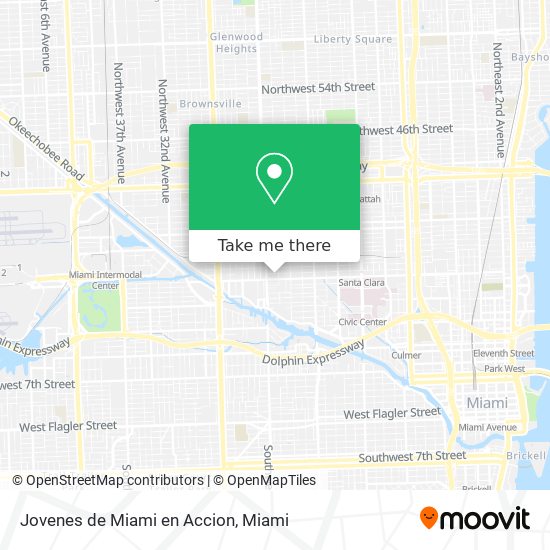 Jovenes de Miami en Accion map