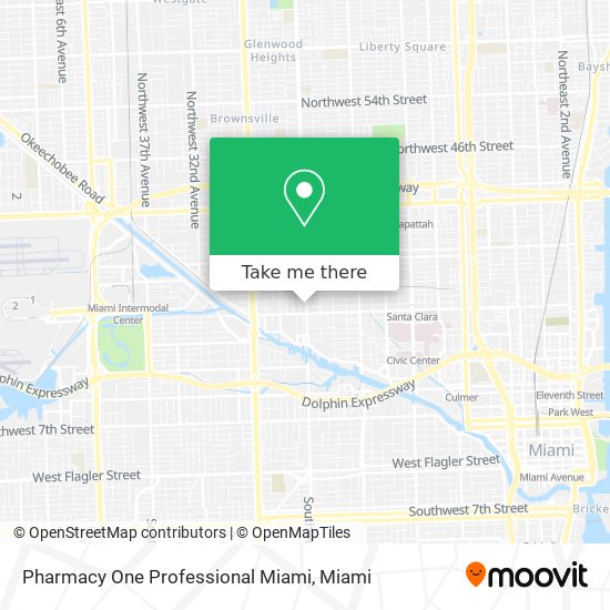 Mapa de Pharmacy One Professional Miami