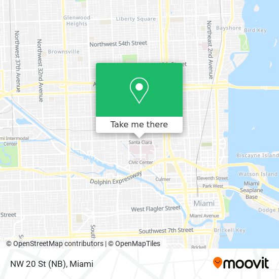 NW 20 St (NB) map