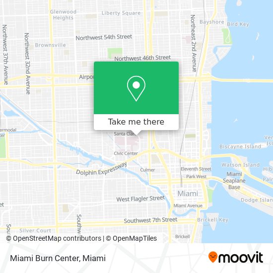 Mapa de Miami Burn Center