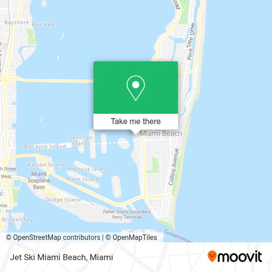Jet Ski Miami Beach map
