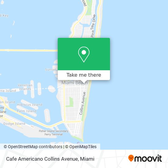 Cafe Americano Collins Avenue map