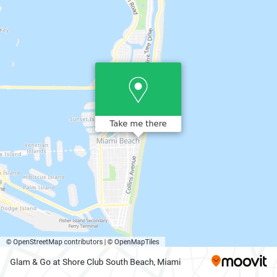 Mapa de Glam & Go at Shore Club South Beach