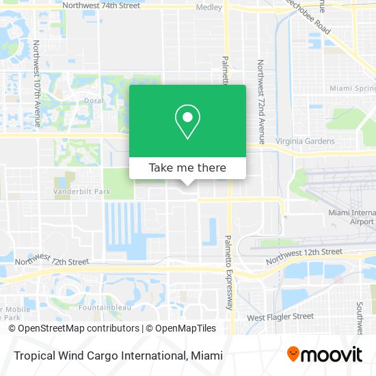 Tropical Wind Cargo International map