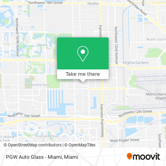 Mapa de PGW Auto Glass - Miami