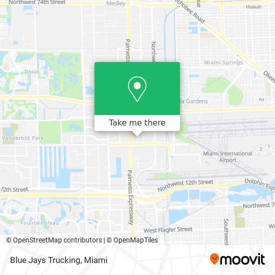 Mapa de Blue Jays Trucking