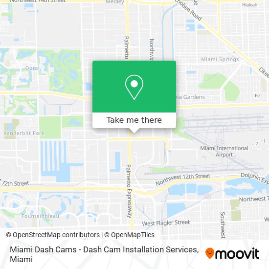 Miami Dash Cams - Dash Cam Installation Services map