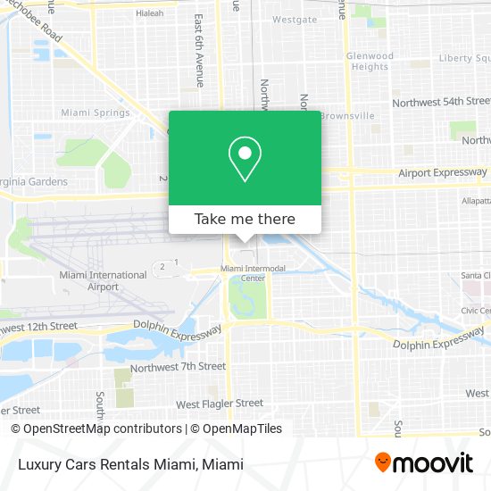 Luxury Cars Rentals Miami map