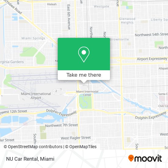 NU Car Rental map