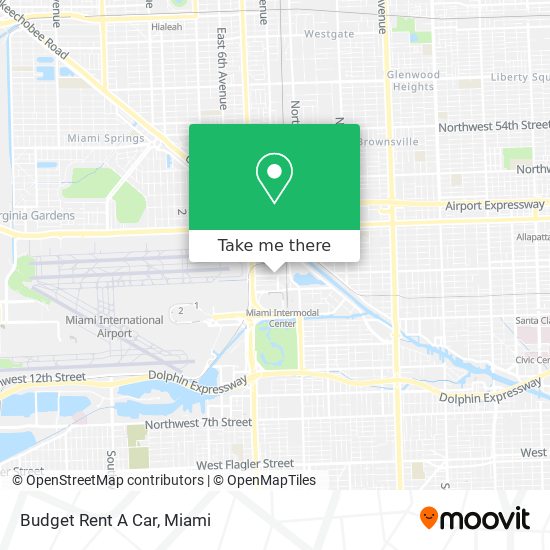 Budget Rent A Car map