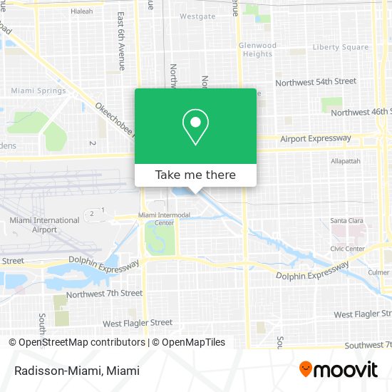 Radisson-Miami map