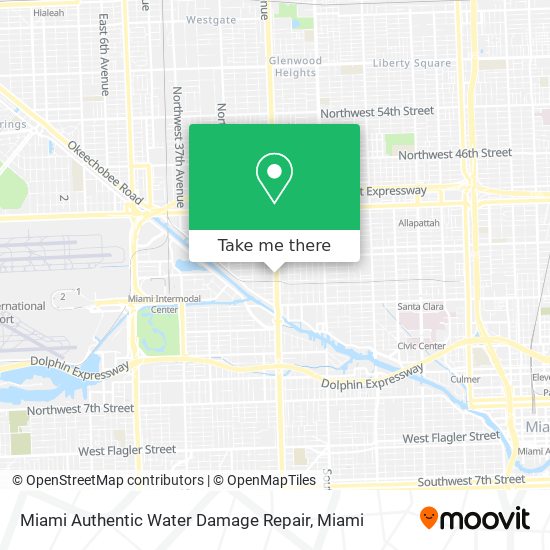 Mapa de Miami Authentic Water Damage Repair