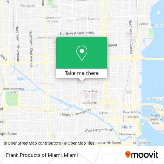 Frank Products of Miami map