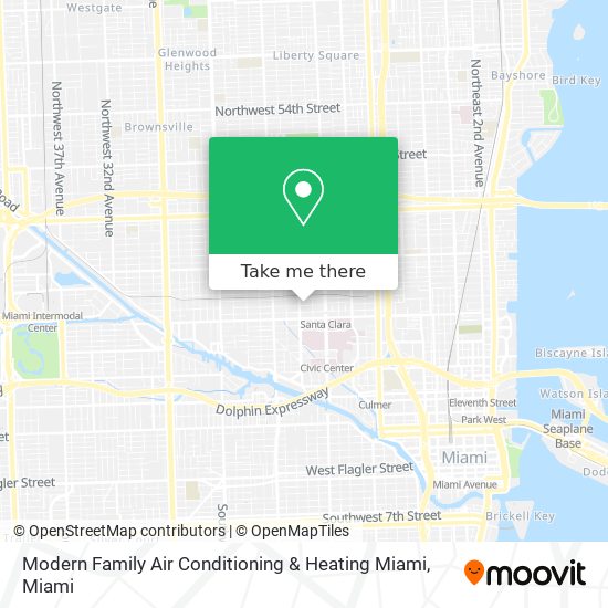 Mapa de Modern Family Air Conditioning & Heating Miami