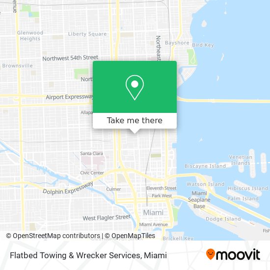 Mapa de Flatbed Towing & Wrecker Services