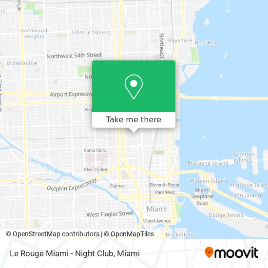 Le Rouge Miami - Night Club map
