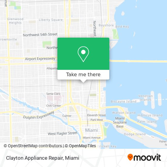 Clayton Appliance Repair map