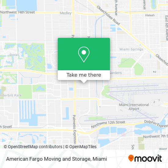 American Fargo Moving and Storage map