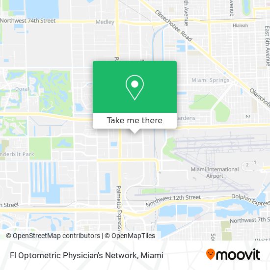 Fl Optometric Physician's Network map