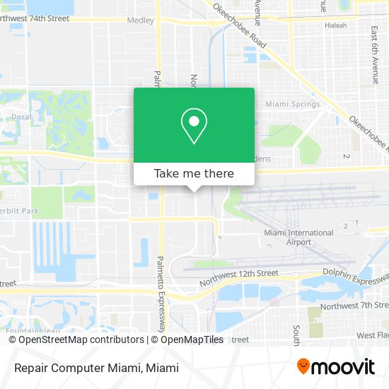 Repair Computer Miami map