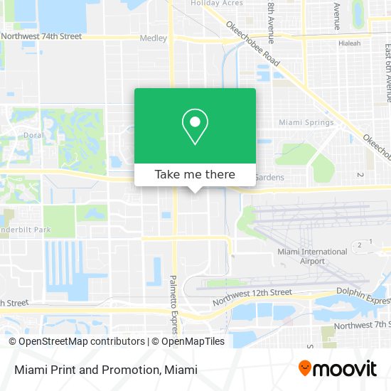 Miami Print and Promotion map