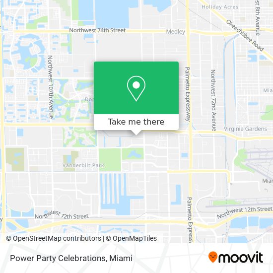 Power Party Celebrations map