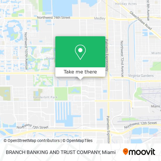 Mapa de BRANCH BANKING AND TRUST COMPANY