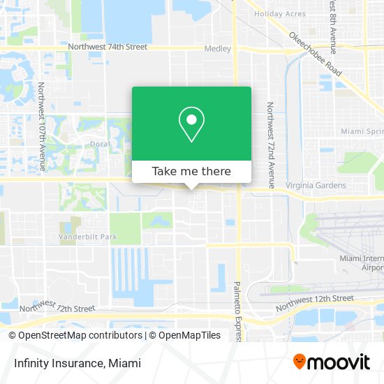 Infinity Insurance map