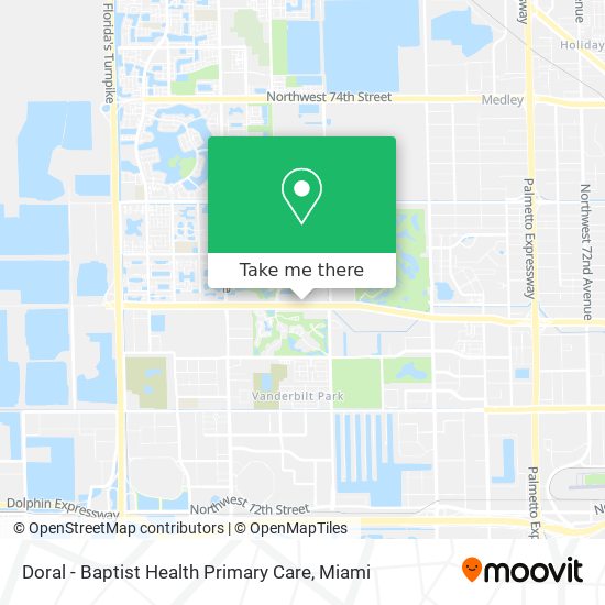 Mapa de Doral - Baptist Health Primary Care