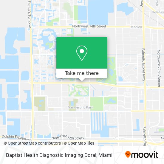 Baptist Health Diagnostic Imaging Doral map