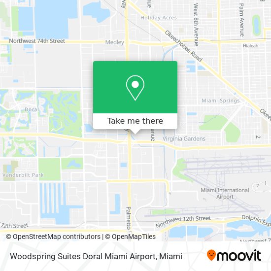 Woodspring Suites Doral Miami Airport map