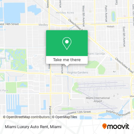 Mapa de Miami Luxury Auto Rent