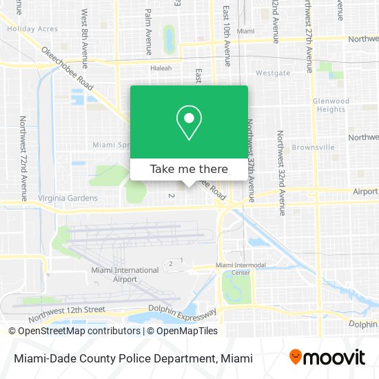 Miami-Dade County Police Department map