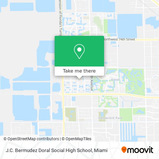 J.C. Bermudez Doral Social High School map