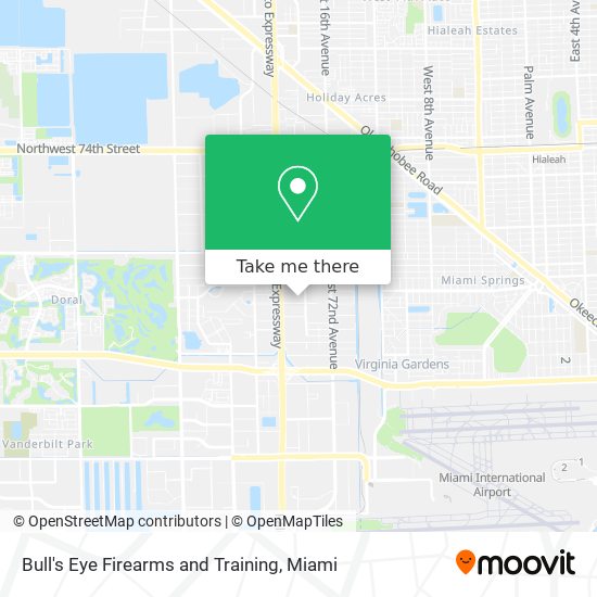 Bull's Eye Firearms and Training map