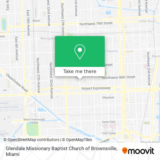 Glendale Missionary Baptist Church of Brownsville map