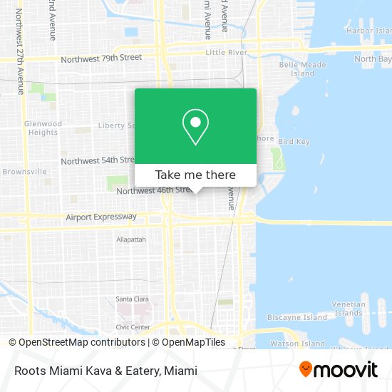 Mapa de Roots Miami Kava & Eatery