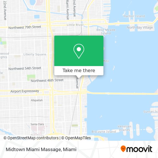 Midtown Miami Massage map