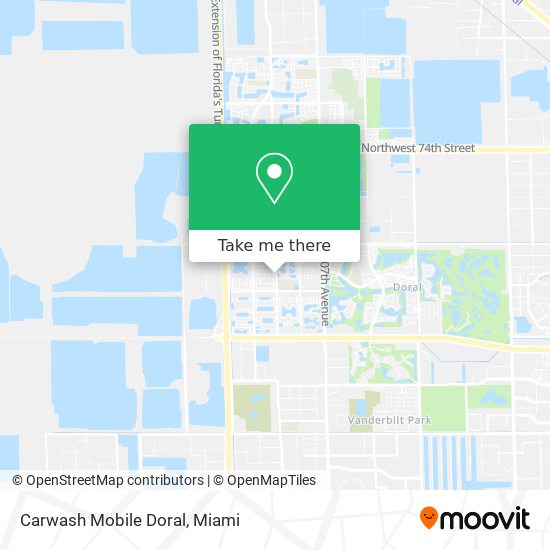 Carwash Mobile Doral map